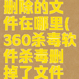 360杀毒误删除的文件在哪里(360杀毒软件杀毒删掉了文件咋办)