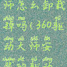 360驱动大师怎么卸载掉吗(360驱动大师安装的驱动怎么卸载)