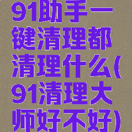 91助手一键清理都清理什么(91清理大师好不好)