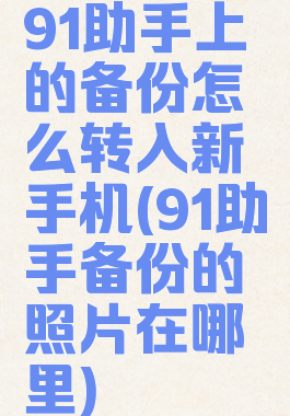 91助手上的备份怎么转入新手机(91助手备份的照片在哪里)
