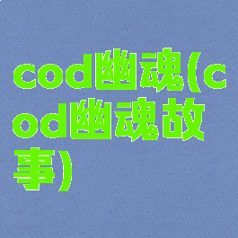 cod幽魂(cod幽魂故事)