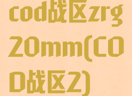 cod战区zrg20mm(COD战区2)
