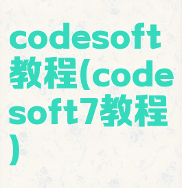 codesoft教程(codesoft7教程)