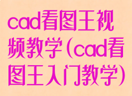 cad看图王视频教学(cad看图王入门教学)
