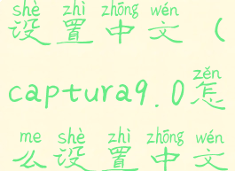 capcut怎么设置中文(captura9.0怎么设置中文)