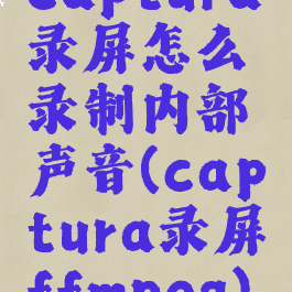 captura录屏怎么录制内部声音(captura录屏ffmpeg)