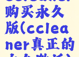 ccleaner购买永久版(ccleaner真正的永久激活)