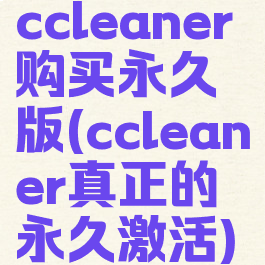 ccleaner购买永久版(ccleaner真正的永久激活)