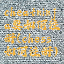 cheatninja要如何注册(chess如何注册)