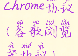 chrome协议(谷歌浏览器协议)