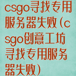 csgo寻找专用服务器失败(csgo创意工坊寻找专用服务器失败)