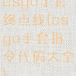 csgo手套终点线(csgo手套指令代码大全)