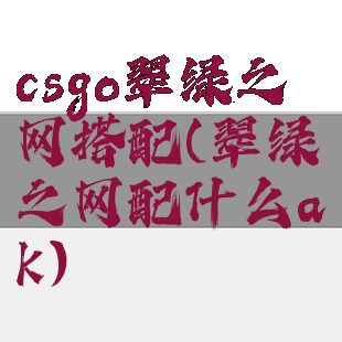 csgo翠绿之网搭配(翠绿之网配什么ak)