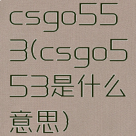csgo553(csgo553是什么意思)