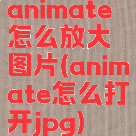 animate怎么放大图片(animate怎么打开jpg)