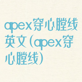 apex穿心膛线英文(apex穿心膛线)