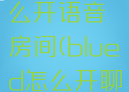 blued怎么开语音房间(blued怎么开聊天室)