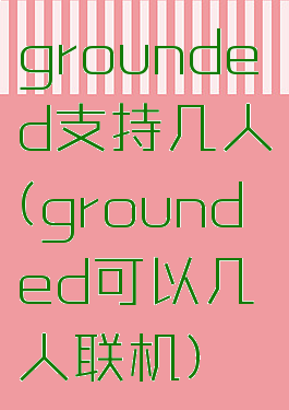grounded支持几人(grounded可以几人联机)