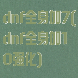 dnf全身加7(dnf全身加10强化)