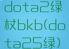 dota2绿杖bkb(dota25绿)