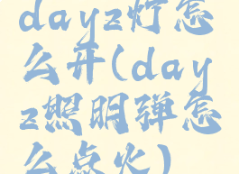 dayz灯怎么开(dayz照明弹怎么点火)