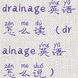 drainage英语怎么读(drainage英语怎么说)