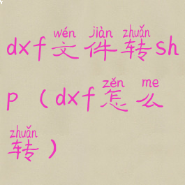 dxf文件转shp(dxf怎么转)