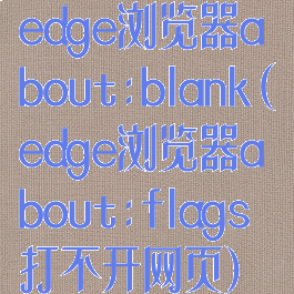 edge浏览器about:blank(edge浏览器about:flags打不开网页)