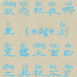 edge浏览器状态栏在哪里(edge浏览器上面的工具栏不见了)