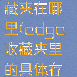 edge的收藏夹在哪里(edge收藏夹里的具体存储地方是)
