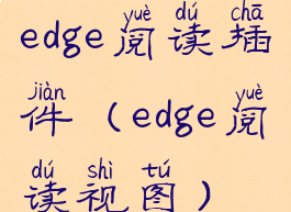 edge阅读插件(edge阅读视图)