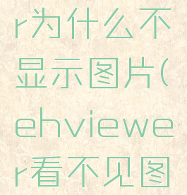 ehviewer为什么不显示图片(ehviewer看不见图片)