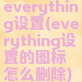 everything设置(everything设置的图标怎么删除)