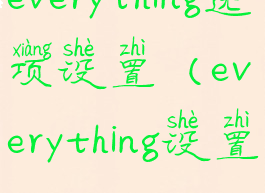 everything选项设置(everything设置)