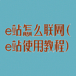 e站怎么联网(e站使用教程)