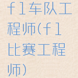 f1车队工程师(f1比赛工程师)