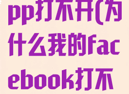 facebookapp打不开(为什么我的facebook打不开)