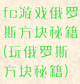 fc游戏俄罗斯方块秘籍(玩俄罗斯方块秘籍)