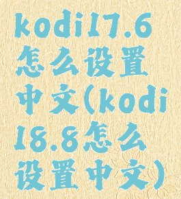 kodi17.6怎么设置中文(kodi18.8怎么设置中文)