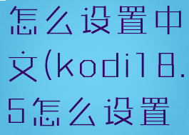 kodi18.7怎么设置中文(kodi18.5怎么设置中文)