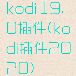 kodi19.0插件(kodi插件2020)