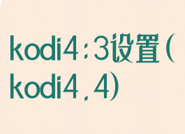 kodi4:3设置(kodi4.4)