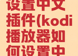 kodi怎么设置中文插件(kodi播放器如何设置中文)