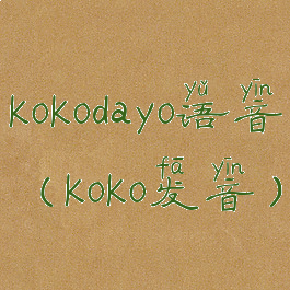 kokodayo语音(koko发音)