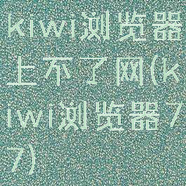 kiwi浏览器上不了网(kiwi浏览器77)
