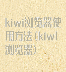 kiwi浏览器使用方法(kiwl浏览器)