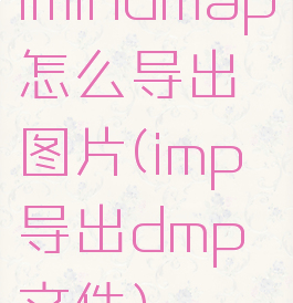 imindmap怎么导出图片(imp导出dmp文件)