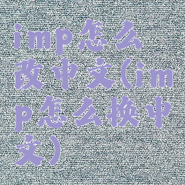 imp怎么改中文(imp怎么换中文)