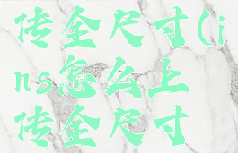 ins怎么上传全尺寸(ins怎么上传全尺寸视频)