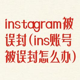 instagram被误封(ins账号被误封怎么办)
